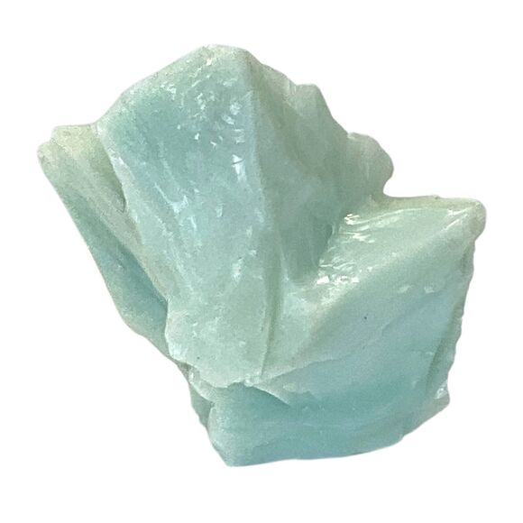 Mint Green Art Glass Cullet Glowing Manganese Slag Glass #5GL8 - Picture 2 of 8